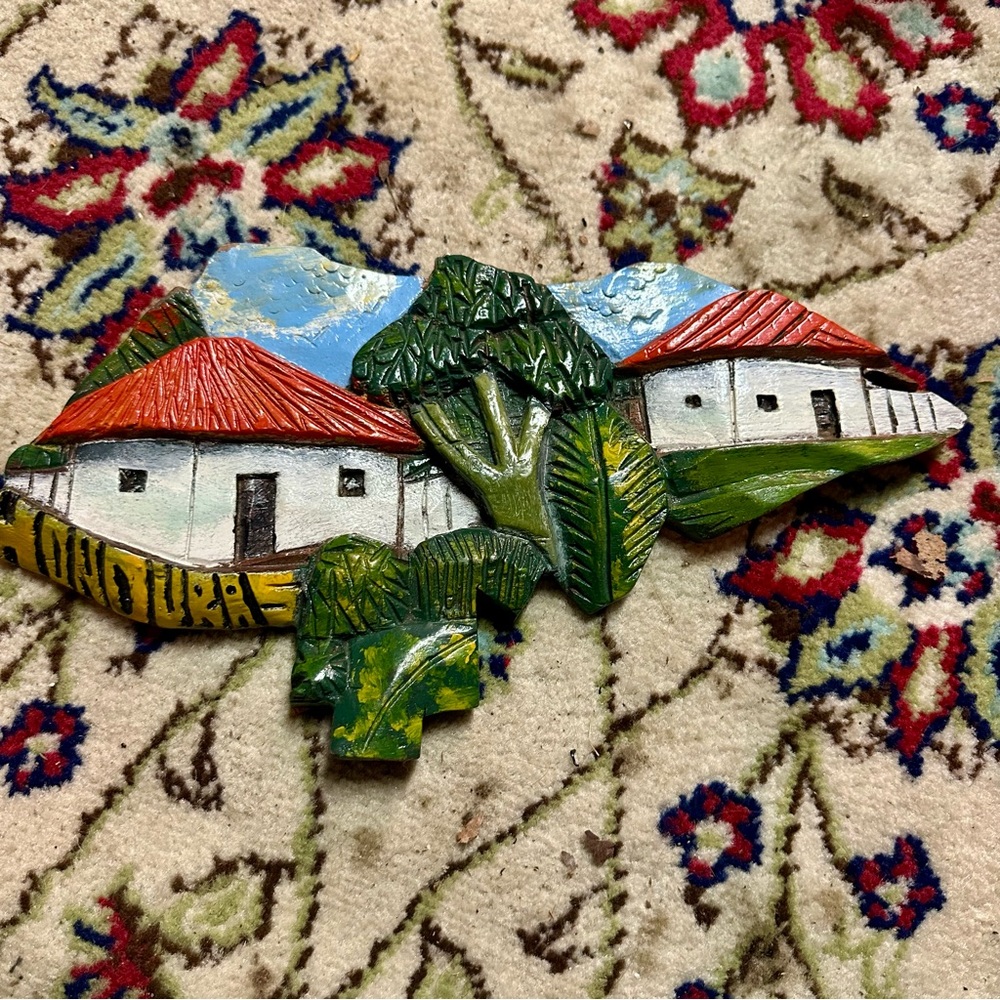 Vtg | Wood Carved Honduras Sign